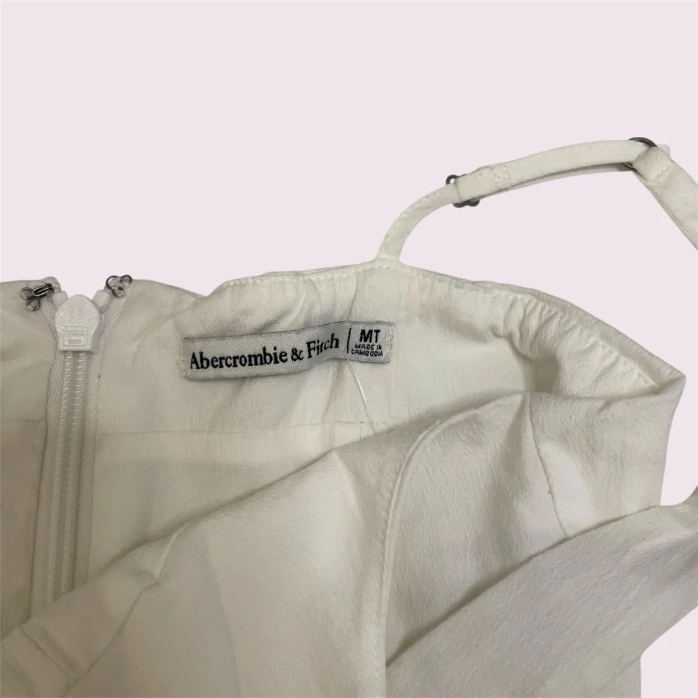 Abercrombie & Fitch White Cotton Maxi Dress